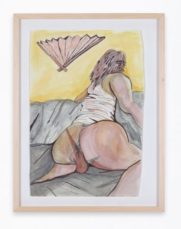 Jonathan Lyndon Chase, Decorative fan, lots of air, couch, pulled to the side, 2025 , Giò Marconi