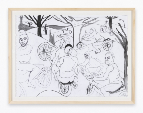 Jonathan Lyndon Chase, Rough riders on landscape, 2025 , Giò Marconi