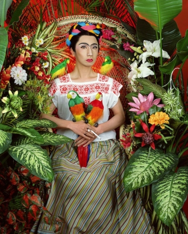 Yasumasa Morimura , An Inner Dialogue with Frida Kahlo (Four Parrots), 2001 , Luhring Augustine Chelsea