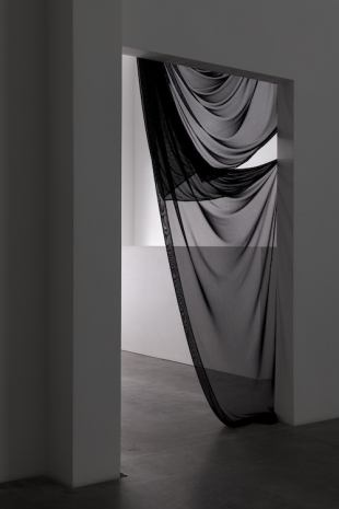Karl Holmqvist, Untitled (Black Mesh Curtain), 2026, Galerie Neu