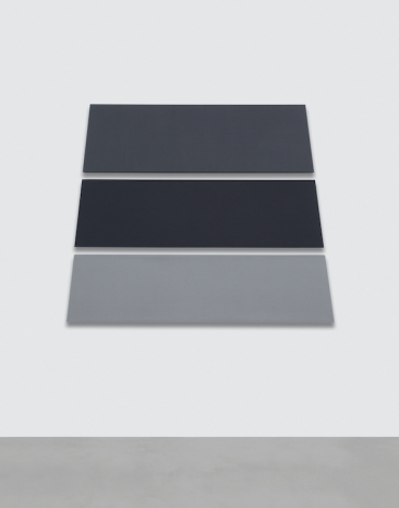 Alan Charlton , Trapezium in 3 Parts with 3 Greys, 2021 , A arte Invernizzi