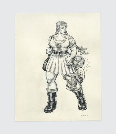 R. Crumb, Untitled (Crumb Hanging on Woman's Leg), 2007 , David Zwirner