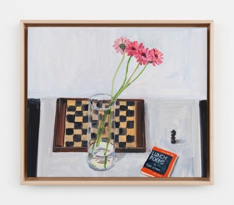 Jean-Philippe Delhomme, Flowers with chessboard, 2025, Perrotin