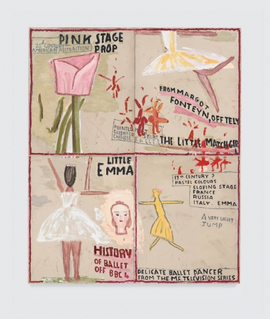 Rose Wylie, Ballet Backdrop, 2024, David Zwirner