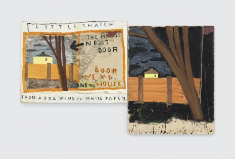 Rose Wylie, The House Next Door, Or, Jumbo Meat Cleaver, 2025 , David Zwirner