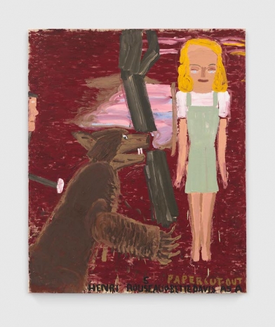 Rose Wylie, Homage to Henri, Bette and Bear, 2026 , David Zwirner