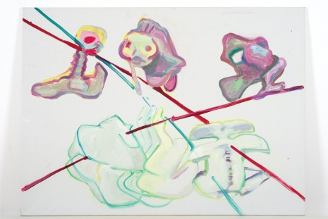 Maria Lassnig, Schicksalslinien / Be-Ziehungen VIII (Lines of Fate / Re-lations VIII), 1994, Petzel Gallery
