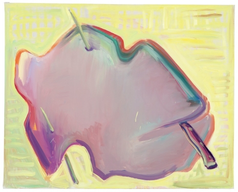 Maria Lassnig, Gelbes Bild mit Messer (Yellow Picture with Knife), 1988-1989 , Petzel Gallery