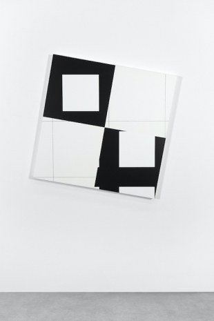 François Morellet , 2 trames (10°-100°) Strip-teasing 4 fois n°1, 2007, Mennour