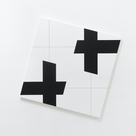 François Morellet, 2 trames (10°-100°) strip-teasing 4 fois n°3, 2008, Mennour