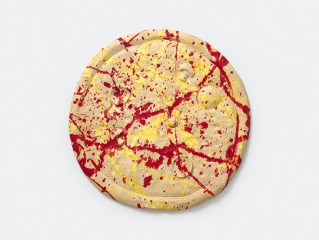 Martin Kippenberger, Poorly topped student pizza, pollocked (whole), 1993, Galerie Gisela Capitain