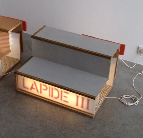 Martin Kippenberger, Cineastenabgang (LAPIDE III) Cineastes' Egress (LAPIDE III), 1990 , Galerie Gisela Capitain
