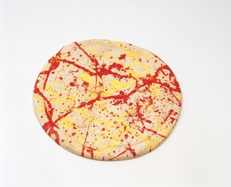 Martin Kippenberger, Schlecht belegte Studentenpizza gepollockt (ganz) Poorly Topped Student Pizza, Pollocked (whole), 1993 , Galerie Gisela Capitain
