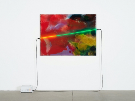 Mary Weatherford , Saffron Emerald Split, 2025-26 , Gagosian