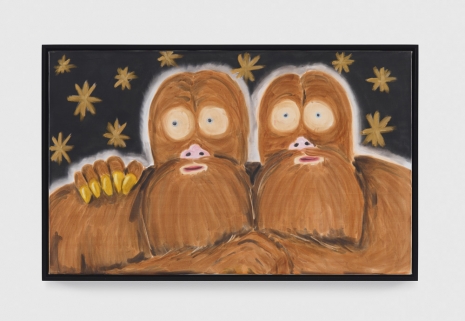 Andrew Sim , portrait of two bigfoots with stars, 2026 , Anton Kern Gallery