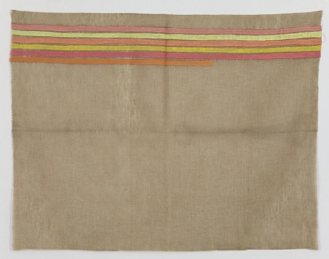 Giorgio Griffa , Sei Strise Orizzontali, 1974 , Anton Kern Gallery