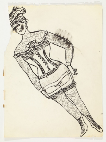 Andy Warhol , Tattooed Female In Girdle, c. 1955 , Anton Kern Gallery