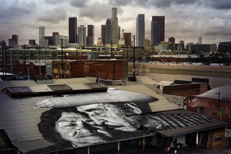 JR, The Wrinkles of the City, Los Angeles, Lovers on the roof, USA, 2012 , Perrotin
