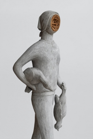 Anna Hulačová, Woman with a Poultry, 2025 (detail), Pedro Cera