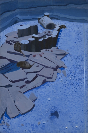 Gilles Aillaud , Mangoustes, nuit bleue, 1976, Loevenbruck