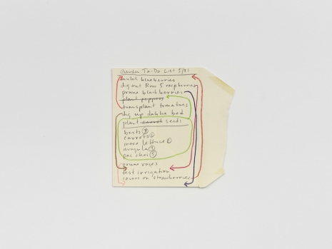 Spencer Finch, Gorgeous Nothing 41, Garden To-Do List 5/31, 2026 , Lisson Gallery
