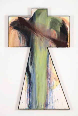 Arnulf Rainer , Kreuz mit diagonalen Fingern, 1986 , Galerie Lelong