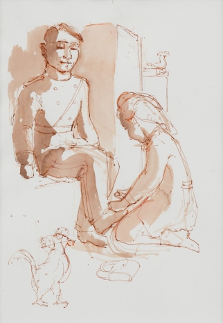 Paula Rego, Study for The Cadet and His Sister, 1988 , Victoria Miro