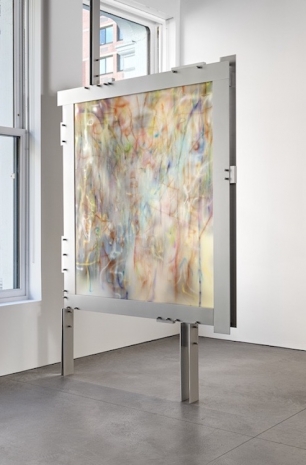 Julie Mehretu, TRANSpaintings (mouth flight) / Upright Brackets, 2024, Marian Goodman Gallery