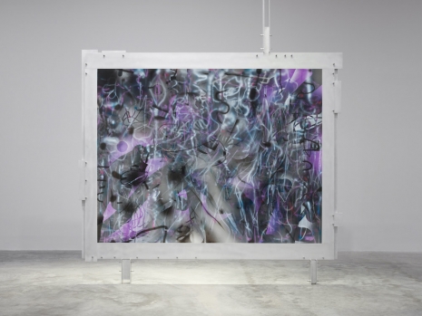 Julie Mehretu, TRANSpaintings (night seam) / Upright Brackets, 2024 , Marian Goodman Gallery