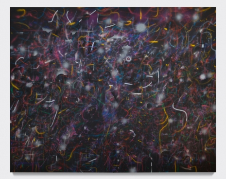 Julie Mehretu, Black Monolith (after Atopolis: For Édouard Glissant by Jack Whitten), 2024-2026, Marian Goodman Gallery
