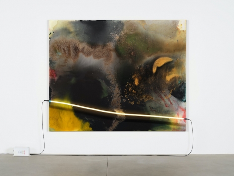 Mary Weatherford, Black Moth Lamp Light, 2025–26 , Gagosian
