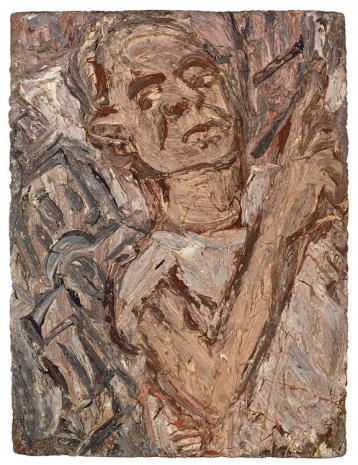 Leon Kossoff, Self-portrait with Christ Church, 1986 , Luhring Augustine Chelsea