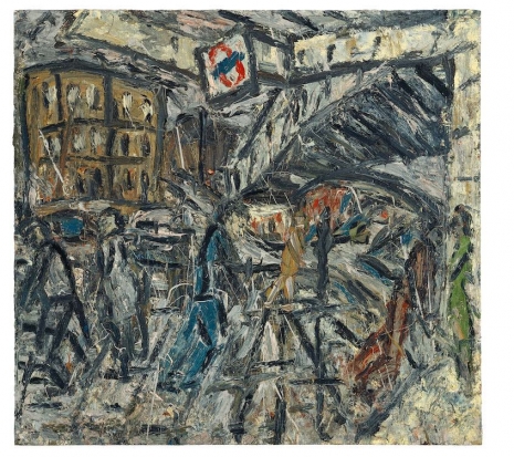 Leon Kossoff, Outside Kilburn Underground Station, November, 1984 , Luhring Augustine Chelsea