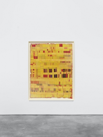 Huguette Caland, Yellow, purple and red lines, 2011 , Lisson Gallery