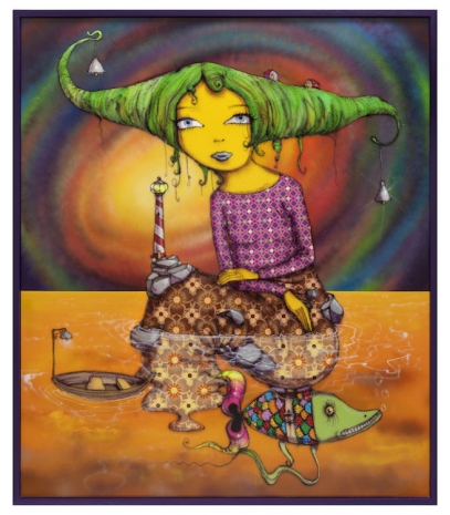OSGEMEOS, O farol da ilha flutuante / The lighthouse of the floating island, 2026 , Lehmann Maupin