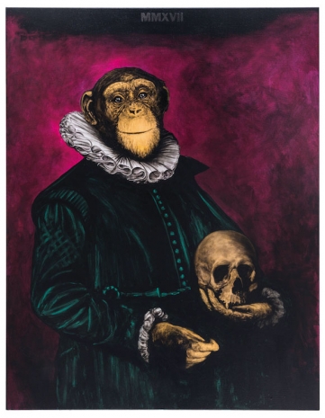 Stefan à Wengen, Le Singe Peintre, 2017 , BERNHARD KNAUS FINE ART