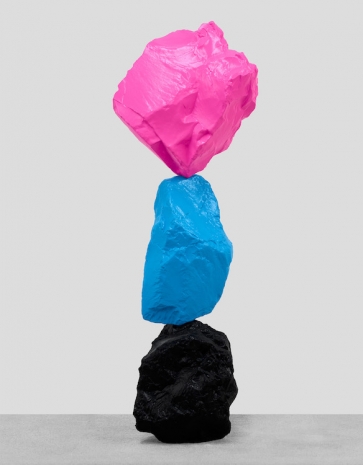 Ugo Rondinone , small black blue pink mountain, 2025 , Alfonso Artiaco