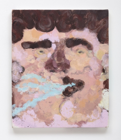 Allan Gandhi , Pink Man Spitting Blue, 2026 , Andrew Kreps Gallery