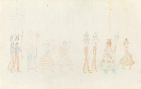 James Ensor , La Gamme d'amour, Flirt de marionettes, Ballet pantomime, suite scène X Cortège, 1911 , Tim Van Laere Gallery