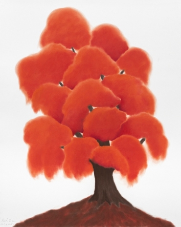 David Nash , Red Tree, 2026 , Galerie Lelong