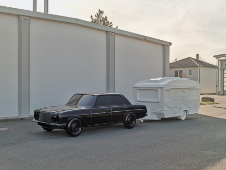 Katharina Fritsch, uto und Wohnwagen / Car and Caravan, 1979/2026, Matthew Marks Gallery