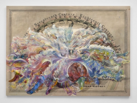 Firelei Báez , Not even unalterable limitations (or a transformational topology for remembering Willard's Chronographer of American History), 2026 , Hauser & Wirth
