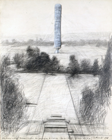 Christo, 5,600 Cubic Meter Package (Project for documenta IV, Kassel), 1968, Gagosian