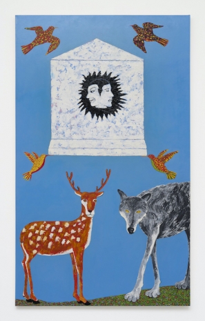 Joan Brown, The Golden Age: The Deer and the Wolf, 1985 , Matthew Marks Gallery