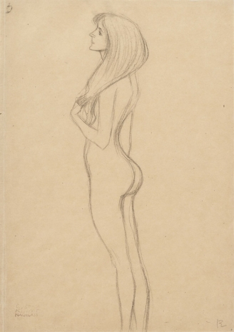 Gustav Klimt, Standing Nude in Profile (Study for Beethoven Frieze), 1902 , Gladstone Gallery