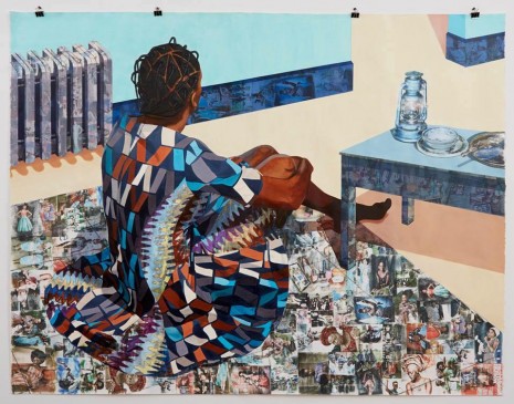 Njideka Akunyili Crosby, “The Beautyful Ones Are Not Yet Born” Might Not Hold True For Much Longer, 2013, Marianne Boesky Gallery