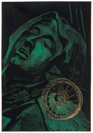 Wally Hedrick, Madonna and Wire Wheel, 1983 , The Mayor Gallery