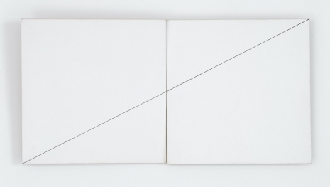 François Morellet , Seule droite traversant 2 carrés dans deux plans diffèrents, 1978 , Galerie Nordenhake