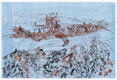 Georg Baselitz, Sigmund fliegt mit Sex im Koffer (Sigmund Flies with Sex in His Suitcase), 2024 , White Cube
