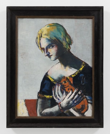 Max Beckmann, Mädchen mit gelber Katze (auf Grau) (Girl with Yellow Cat (on Gray)), 1937 , Hauser & Wirth